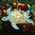 Gloriousgifts 8198518 Turtle Scenic Wooden Christmas Ornament Set of 2 GL2128658